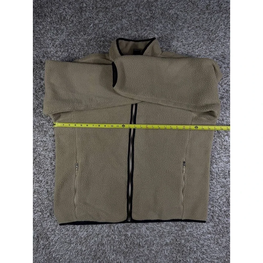The North Face Peak Fleece Sherpa Full Zip Jacket Beige Men's Size 2XL